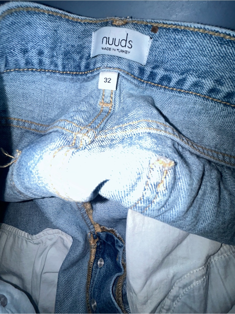 nuuds Light Blue Boyfriend Jeans - Relaxed Fit